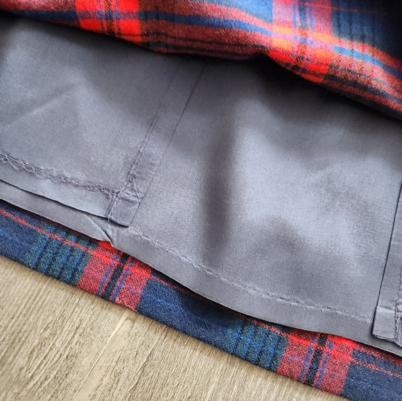 Vintage Pendleton 100% Virgin Wool Plaid Midi Skirt Blue And Red Women's Size 10 - Picture 7 of 10